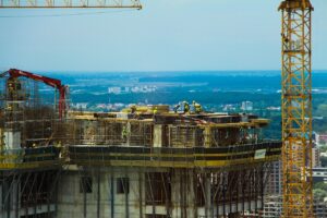 workers, high, crane, height, build, construction, building, the work, trial